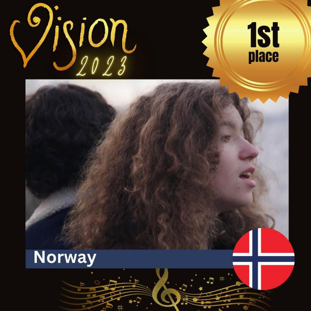 Sandra Lungu og Andreas Kolstad stakk av med seieren i Vision Song Contest 2023. Slik ble vinneren bekjentgjort av Trans-Europeisk Divisjon.