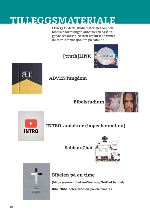 Bibelstudieguide - 20. Tilleggsmateriale