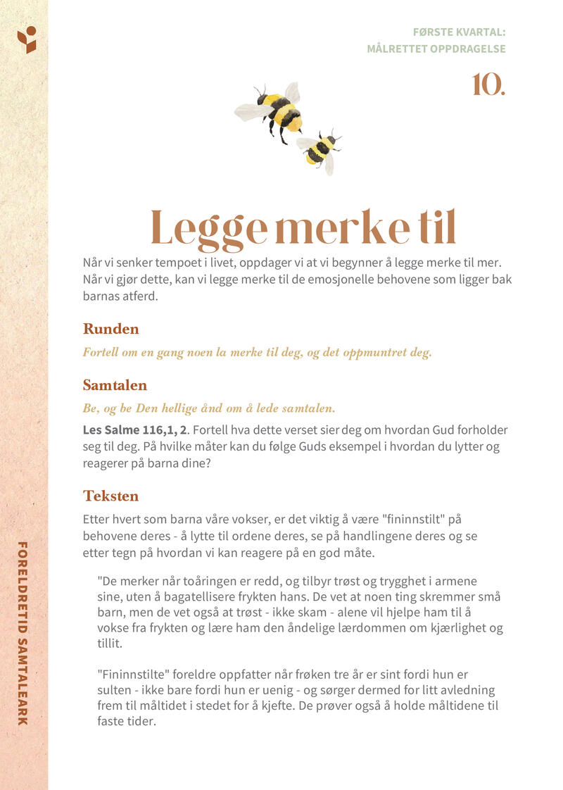 Uke 10 Samtaleark Kv.1